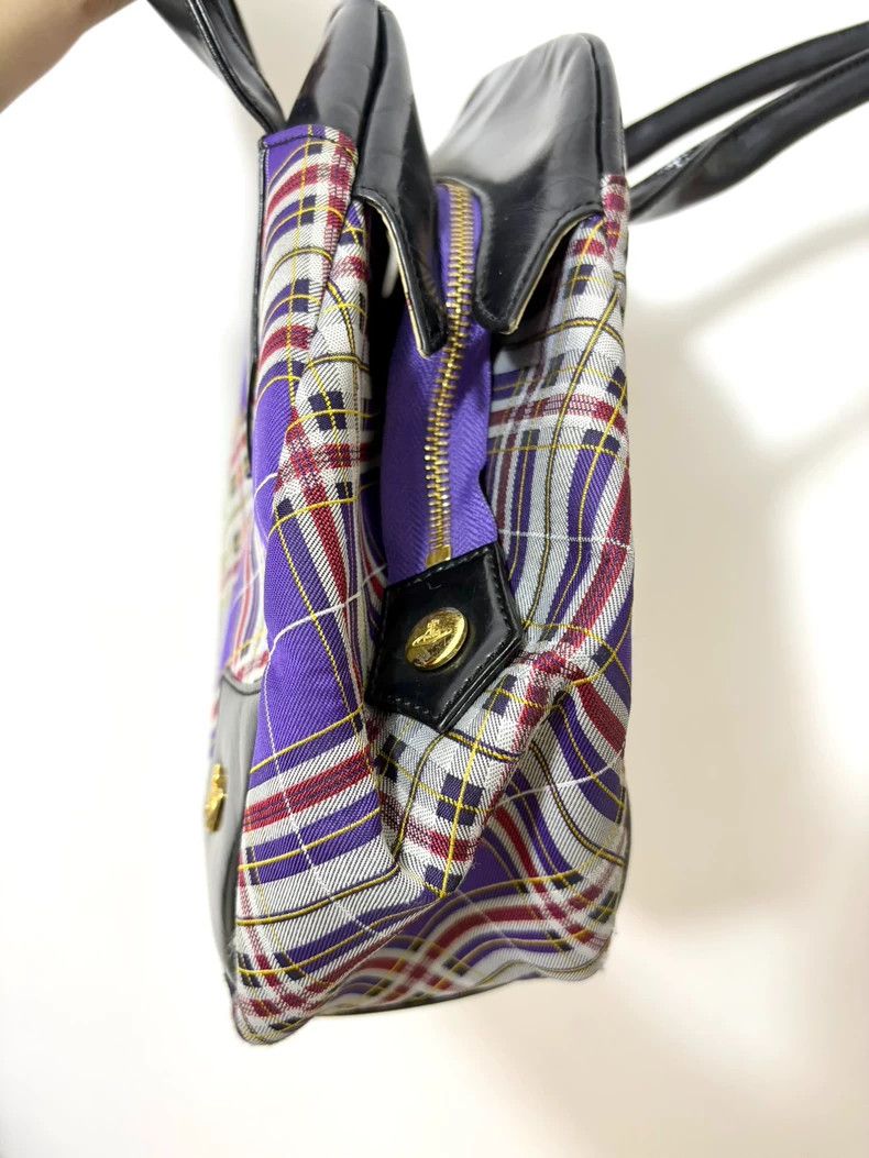 Vivienne Westwood Vivienne Westwood size os Purple checkered bowling bag Size ONE SIZE - 6 Thumbnail