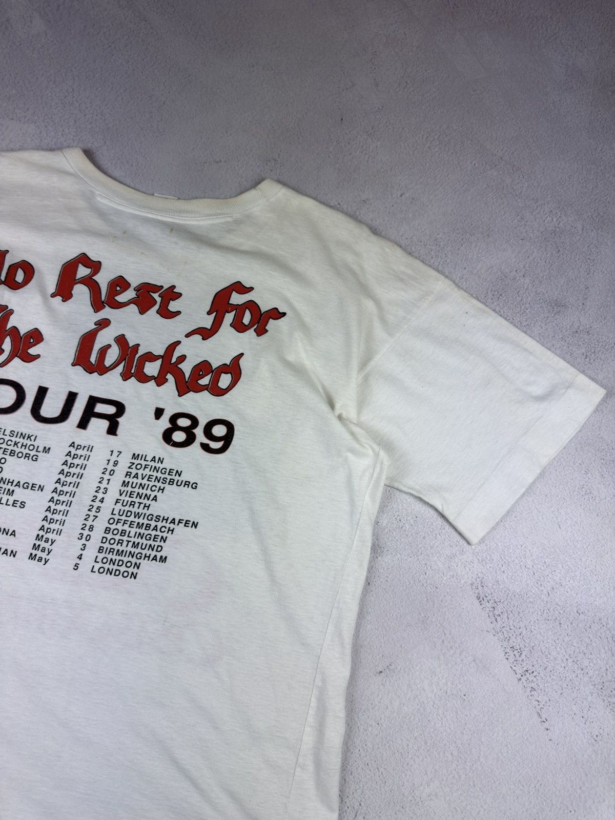 Ozzy Osbourne Rare! Vintage 1988 Ozzy Osbourne No Rest For The Wicked Band Size US M / EU 48-50 / 2 - 12 Thumbnail