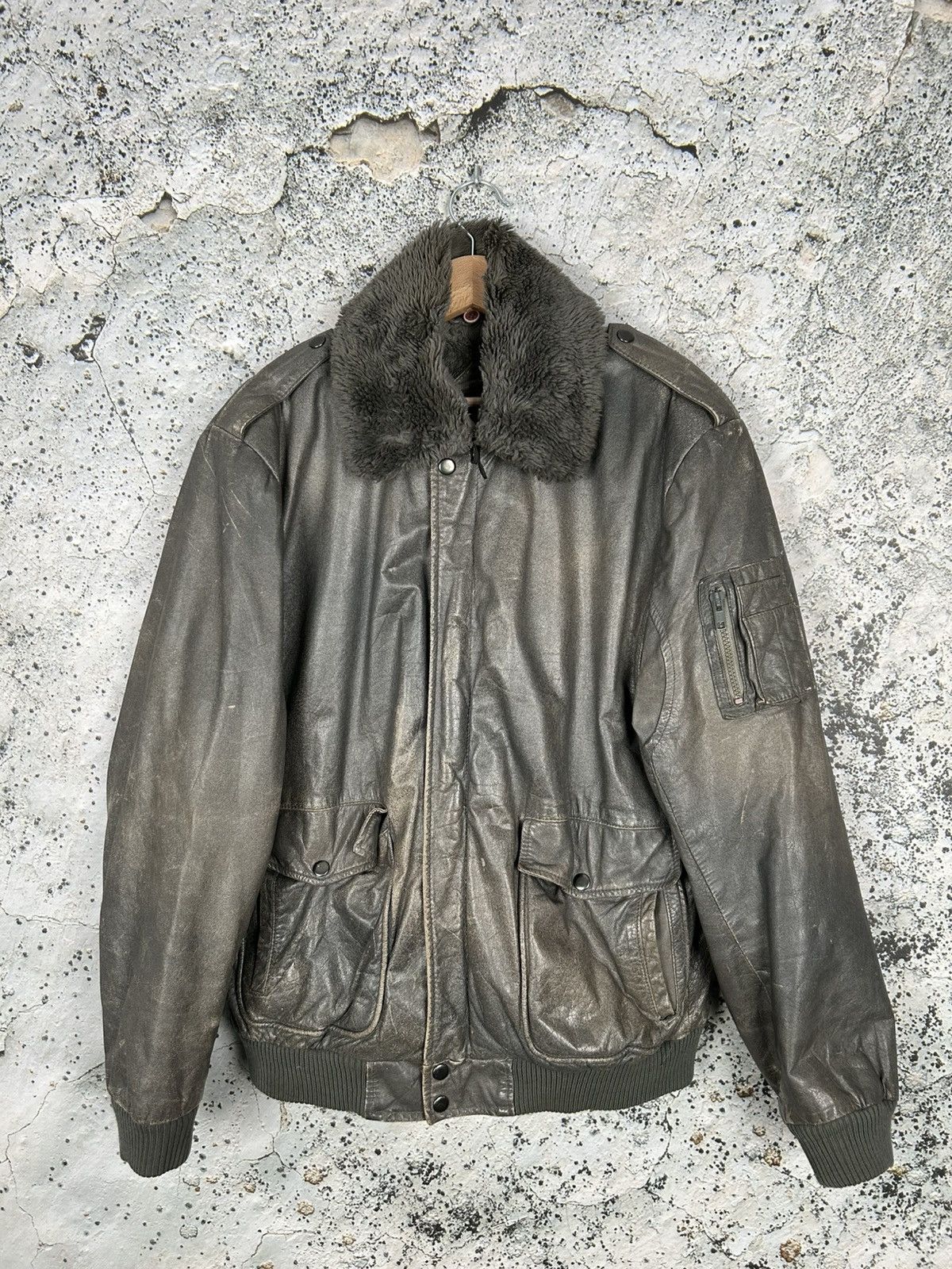 Genuine Leather Vintage Genuine Leather Jacket Avant Garde Archive Grunge Size US M / EU 48-50 / 2 - 1 Thumbnail