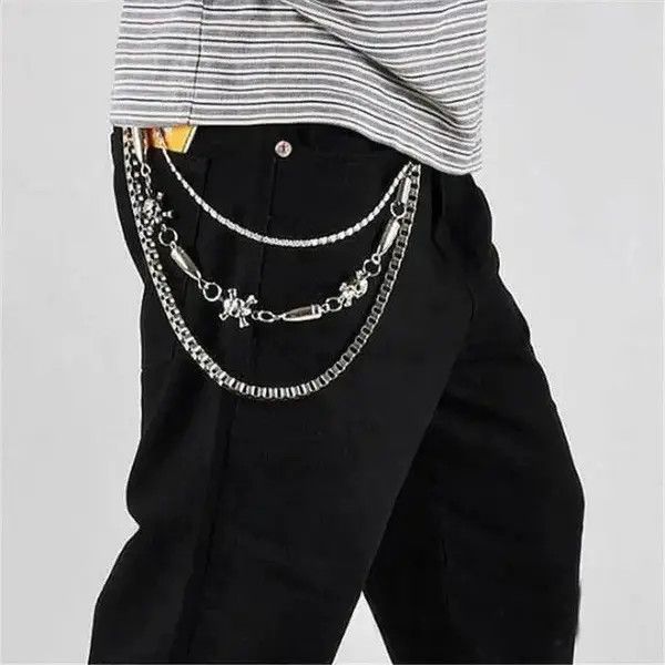 Jewelry Multi Layer Rock Punk Pants Chain Size ONE SIZE - 4 Thumbnail