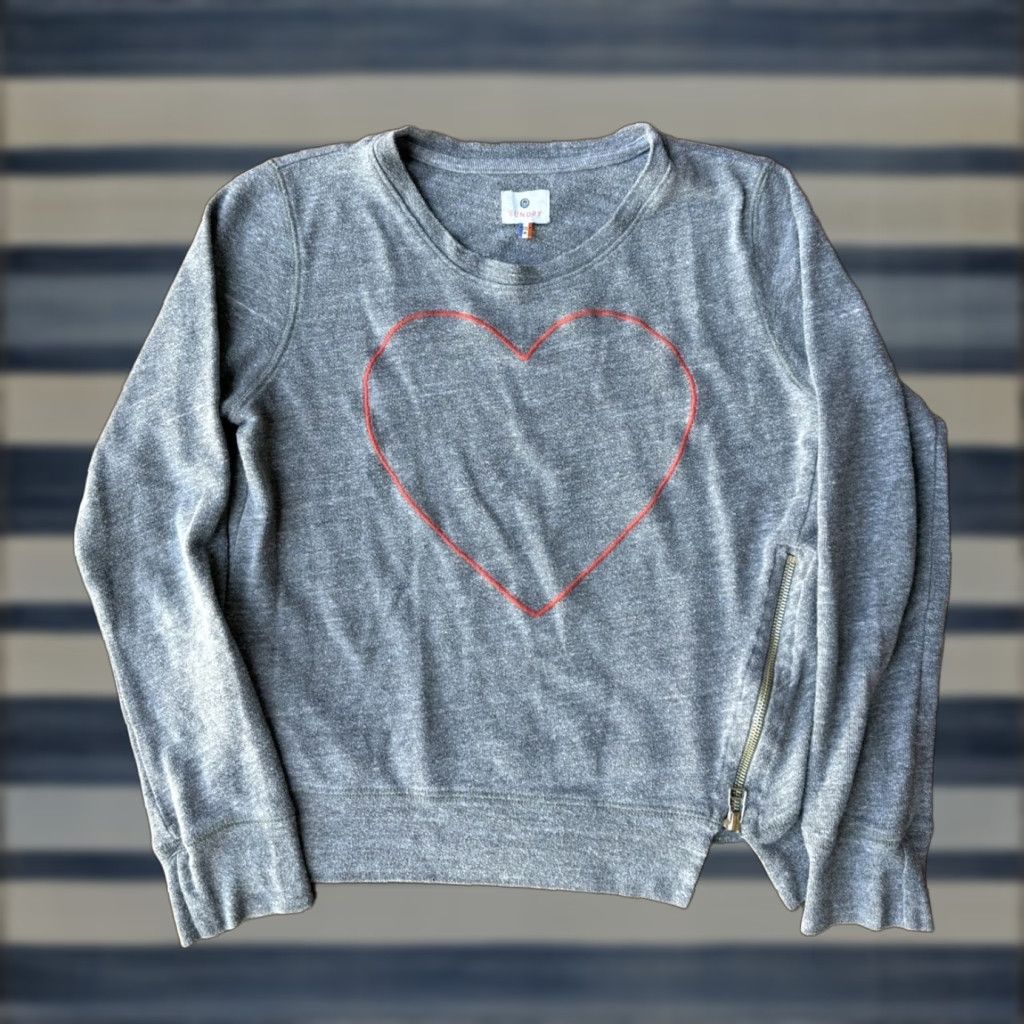 Sundry VINTAGE Sundry Heart Zip Sweatshirt Women’s 0 Gray Size XS / US 0-2 / IT 36-38 - 1 Thumbnail