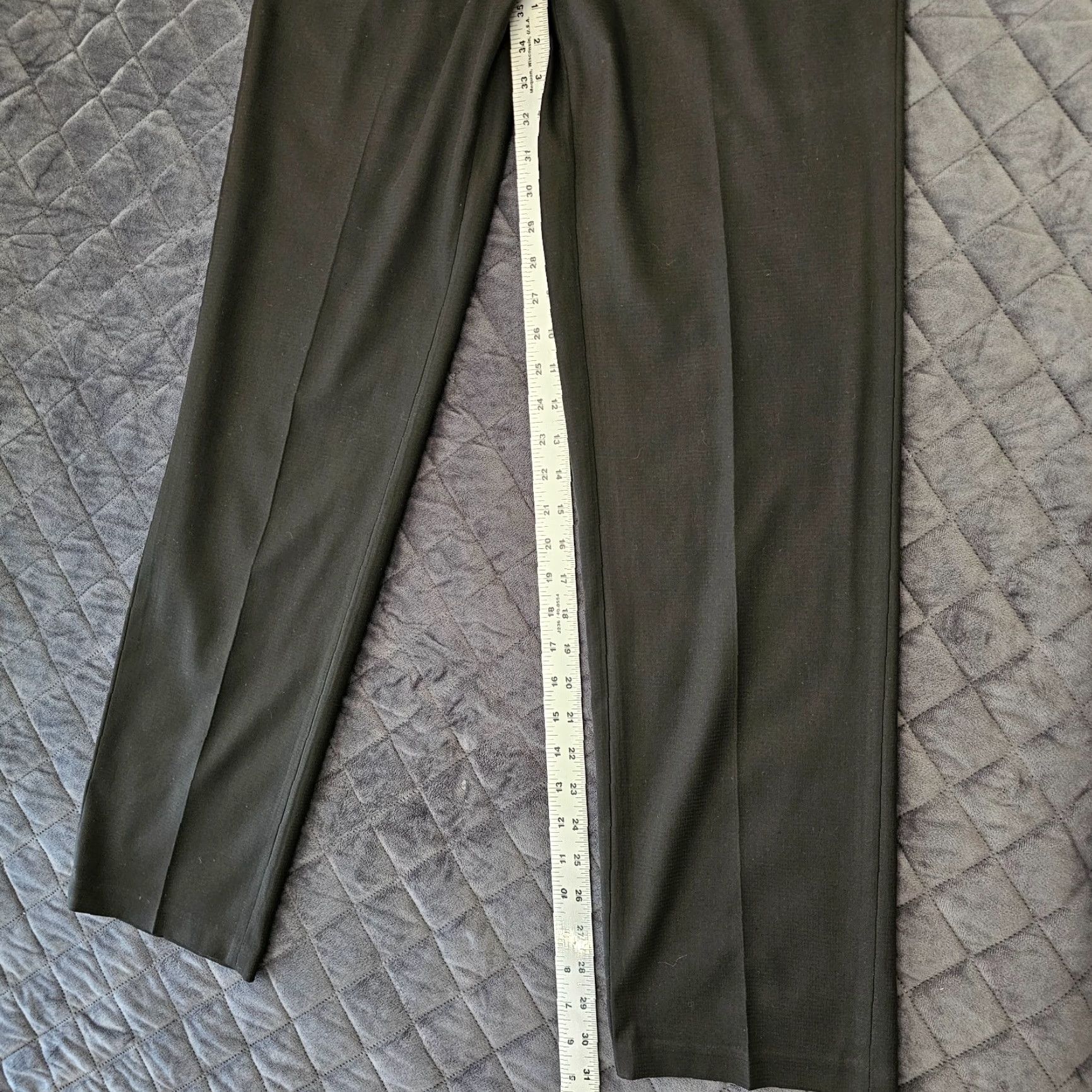 Haggar Haggar Dress Pants Men's 30x32 Black Regular Straight Zip Button Hook & Loop Travel Performance Size US 30 / EU 46 - 6 Thumbnail