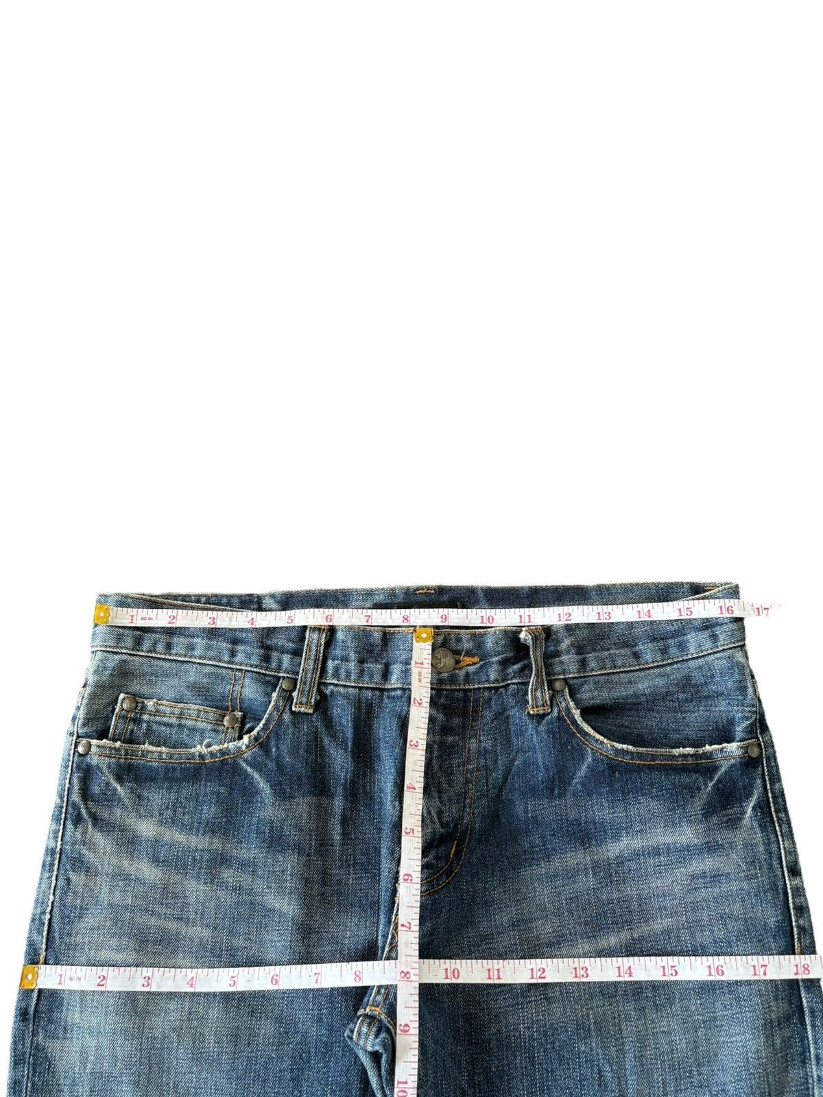 If Six Was Nine Vintage Japanese Brand Ripped Distressed Flare Jeans Size US 33 - 7 Thumbnail