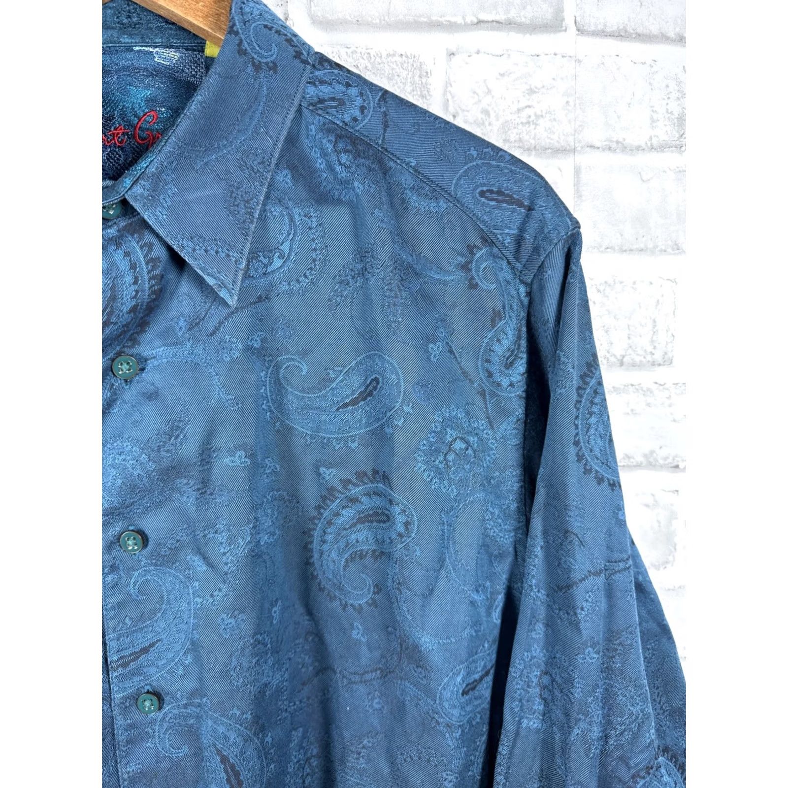 Robert Graham ROBERT GRAHAM Blue Paisley Classic Fit Button-Up Long Sleeve Mens L Size US L / EU 52-54 / 3 - 3 Thumbnail