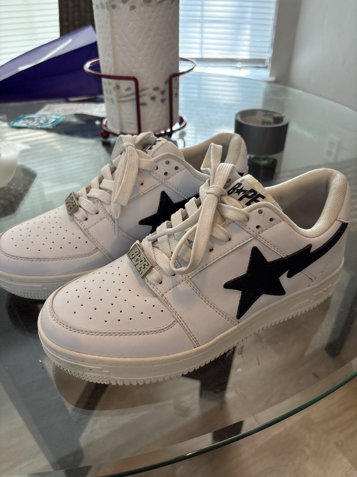 Bape BAPESTA LOW M2 'WHITE BLACK' Size US 8.5 / EU 41-42 - 1 Thumbnail