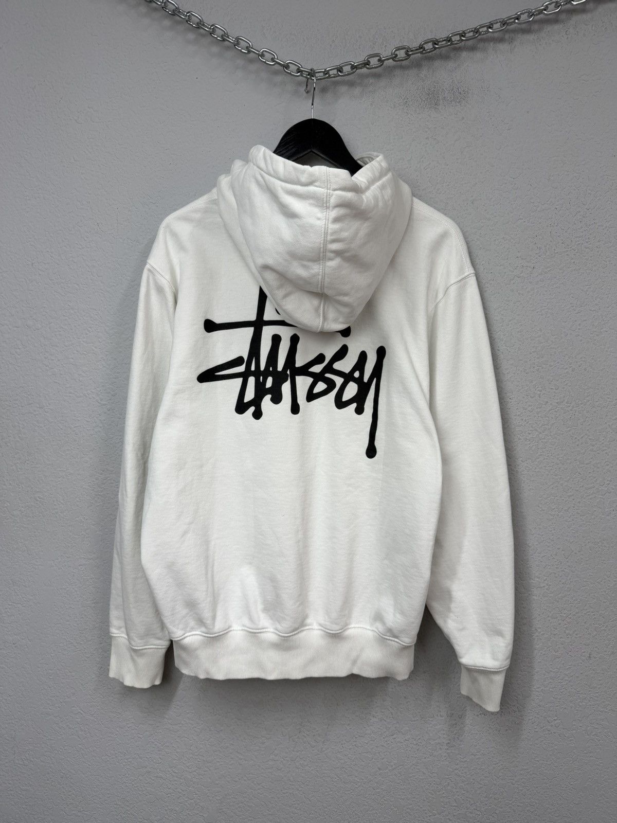 Stussy Vintage Stussy Big Logo Hoodie Boxy White Y2K Archive Size US M / EU 48-50 / 2 - 7 Thumbnail