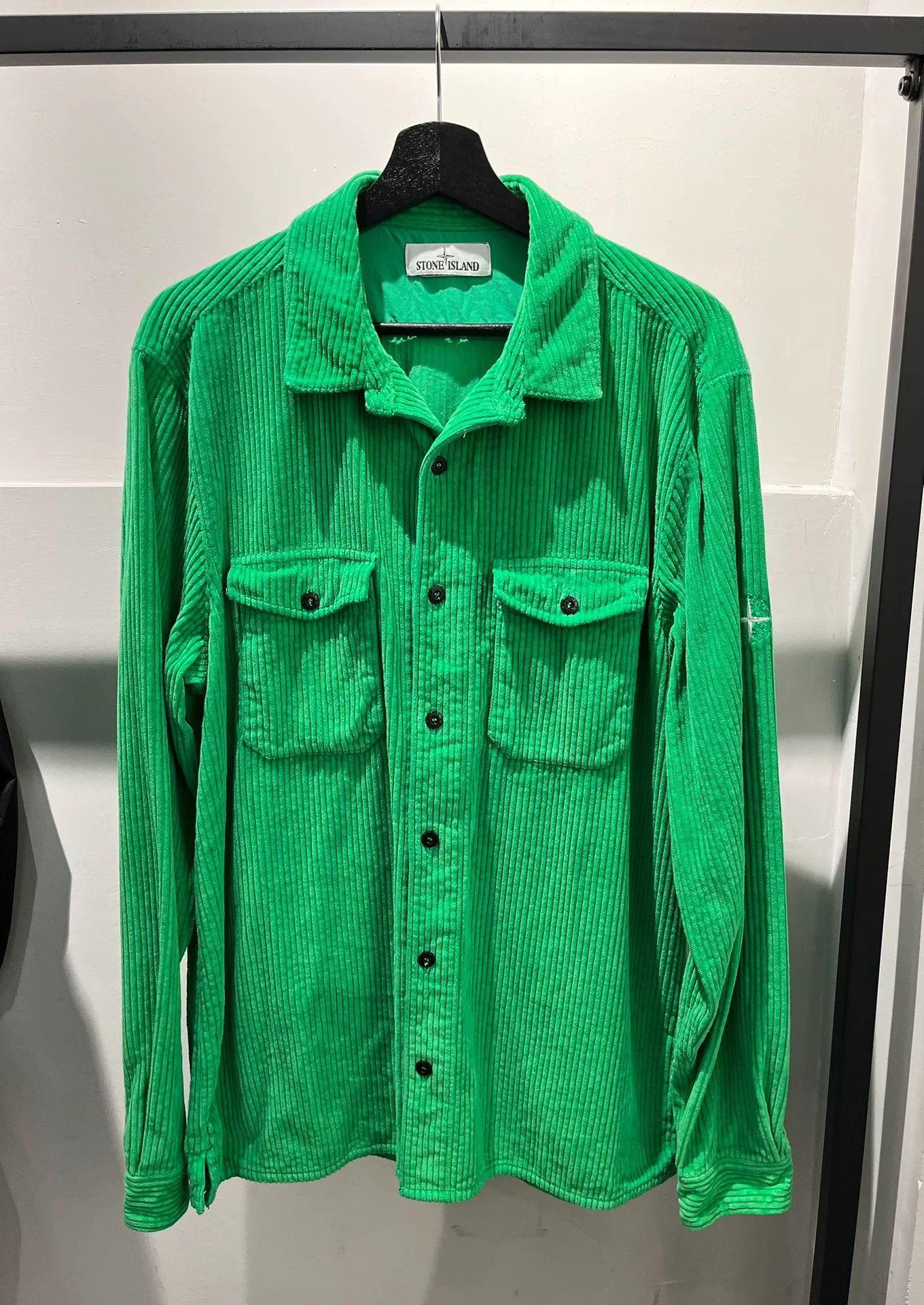 Stone Island Stone Island Corduroy Green Shirt xl Men Size US XL / EU 56 / 4 - 1 Thumbnail