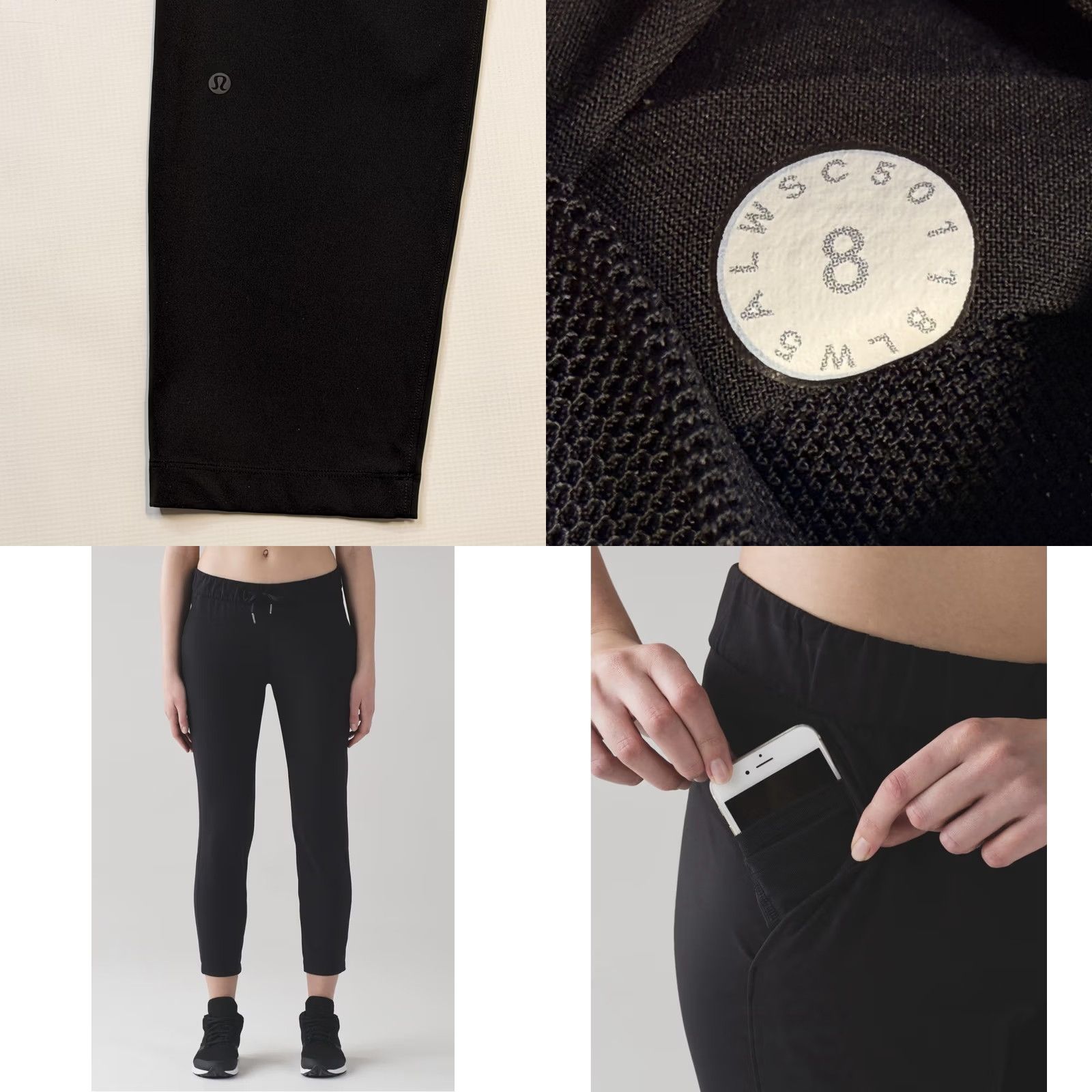 Lululemon Lululemon Jogger Pants Womens 8 Black High Rise Elastic Waist Pockets Athletic Size 30" / US 8 / IT 44 - 9 Thumbnail