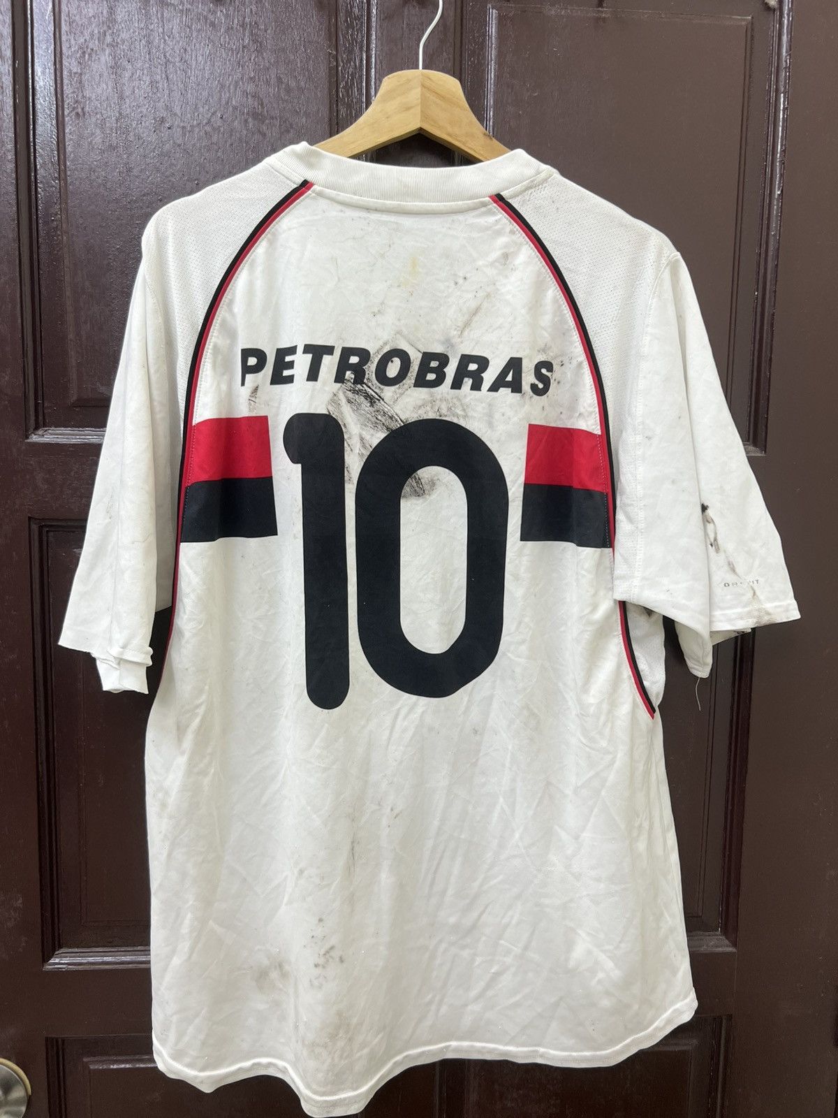 Nike Vintage Thrashed Nike Flamengo 2002 2003 Away Jersey Size US XL / EU 56 / 4 - 4 Thumbnail