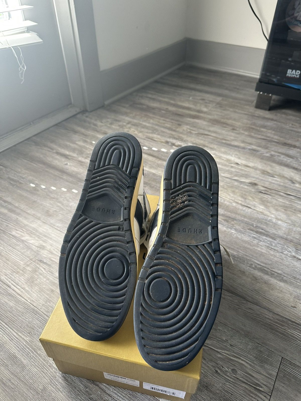 Rhude Rhude Rhecess Hi White/Navy Blue Size US 12 / EU 45 - 8 Thumbnail