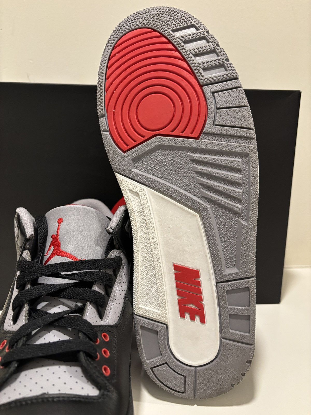 Jordan Brand Jordan 3 Retro OG Black Cement (2024) Size US 12 / EU 45 - 10 Thumbnail