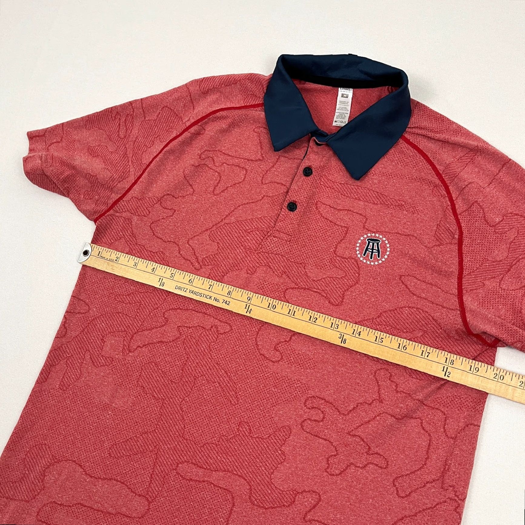 Vintage UNRL Polo Shirt Mens M Red Camo Barstool Sports Active Golf Performance Preppy Size US M / EU 48-50 / 2 - 6 Thumbnail