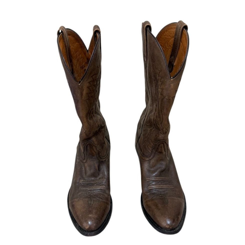 Nocona Boots Nocona Boots Men 9D Brown Leather Cowboy Western Festival Size US 9 / EU 42 - 2 Thumbnail