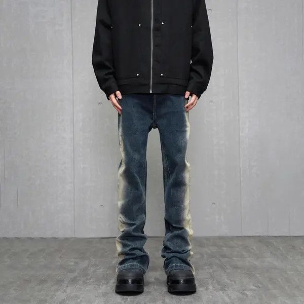 Designer Kitayama x Reia Slim Flared Streetwear Vintage Design Jeans Size US 34 / EU 50 - 4 Thumbnail