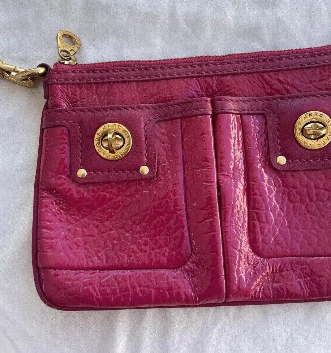 Marc Jacobs Marc By Marc Jacobs Totally Turnlock Pink 100% Leather Bag Size ONE SIZE - 3 Thumbnail