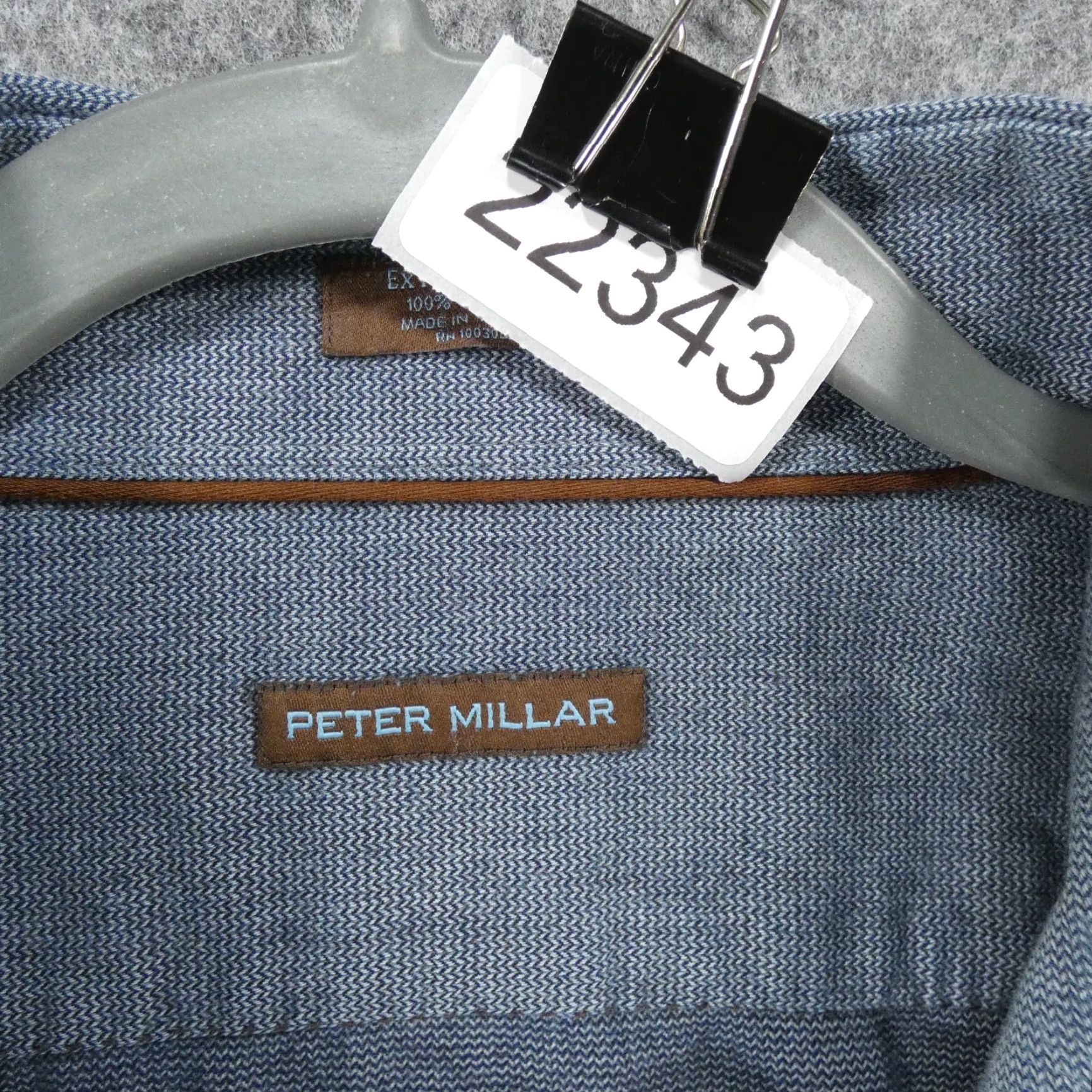 Peter Millar Peter Millar Shirt Mens Extra Large Long Sleeve Button-Up Blue Size US XL / EU 56 / 4 - 7 Thumbnail
