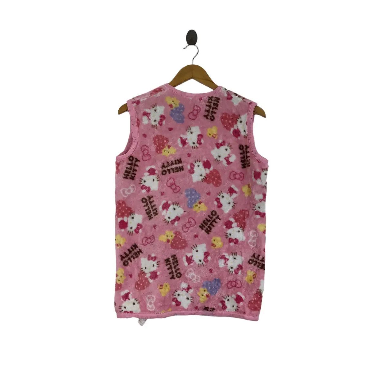 Vintage Vtg HELLO KITTY SANRIO Japan Collection Pink Fleece Vest Size M / US 6-8 / IT 42-44 - 3 Thumbnail