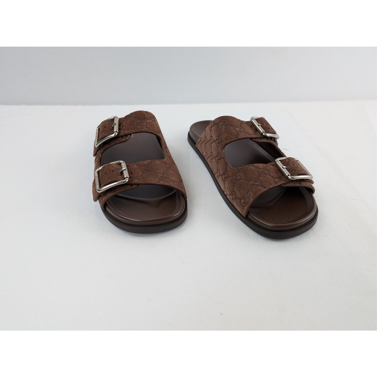 Gucci o1rshd1 Leather Slide Sandals in Brown Size US 11.5 / EU 44-45 - 6 Thumbnail