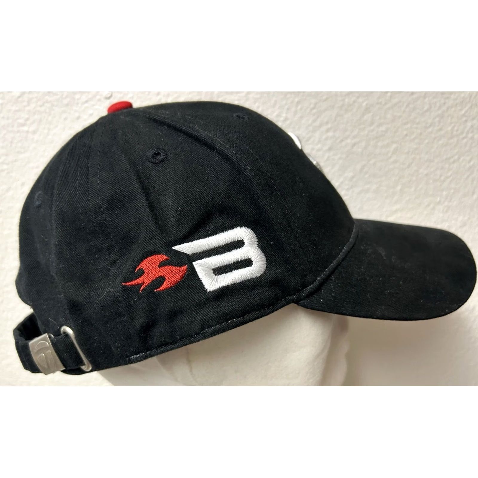 TaylorMade VINTAGE TaylorMade Burner Adjustable Hat Cap Black/Red Embroidered Mens One Size Baseball Cap Adjustable Hat Size ONE SIZE - 3 Thumbnail