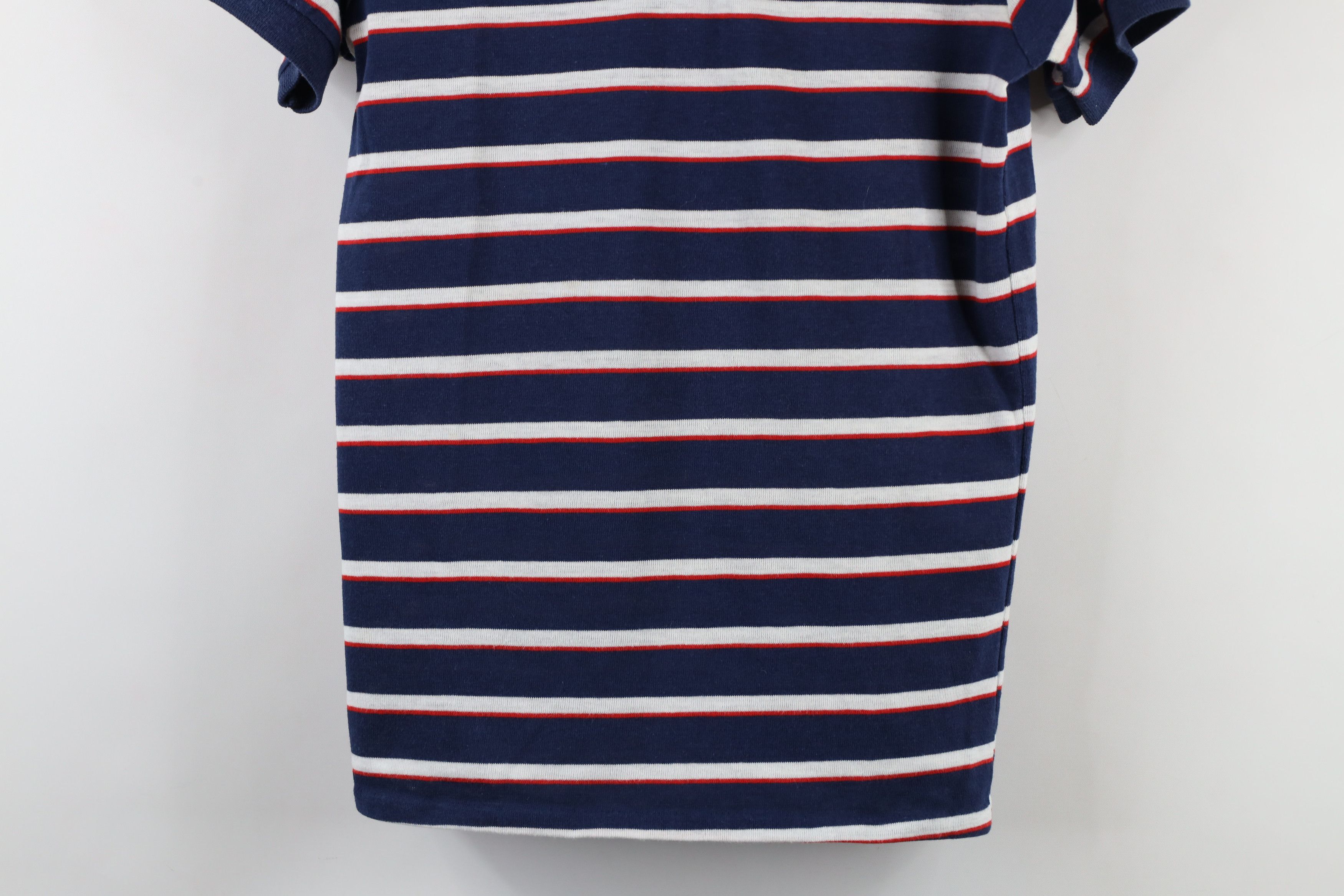 Vintage Vintage 70s Streetwear Striped Knit Collared Polo Shirt USA Size M / US 6-8 / IT 42-44 - 3 Thumbnail