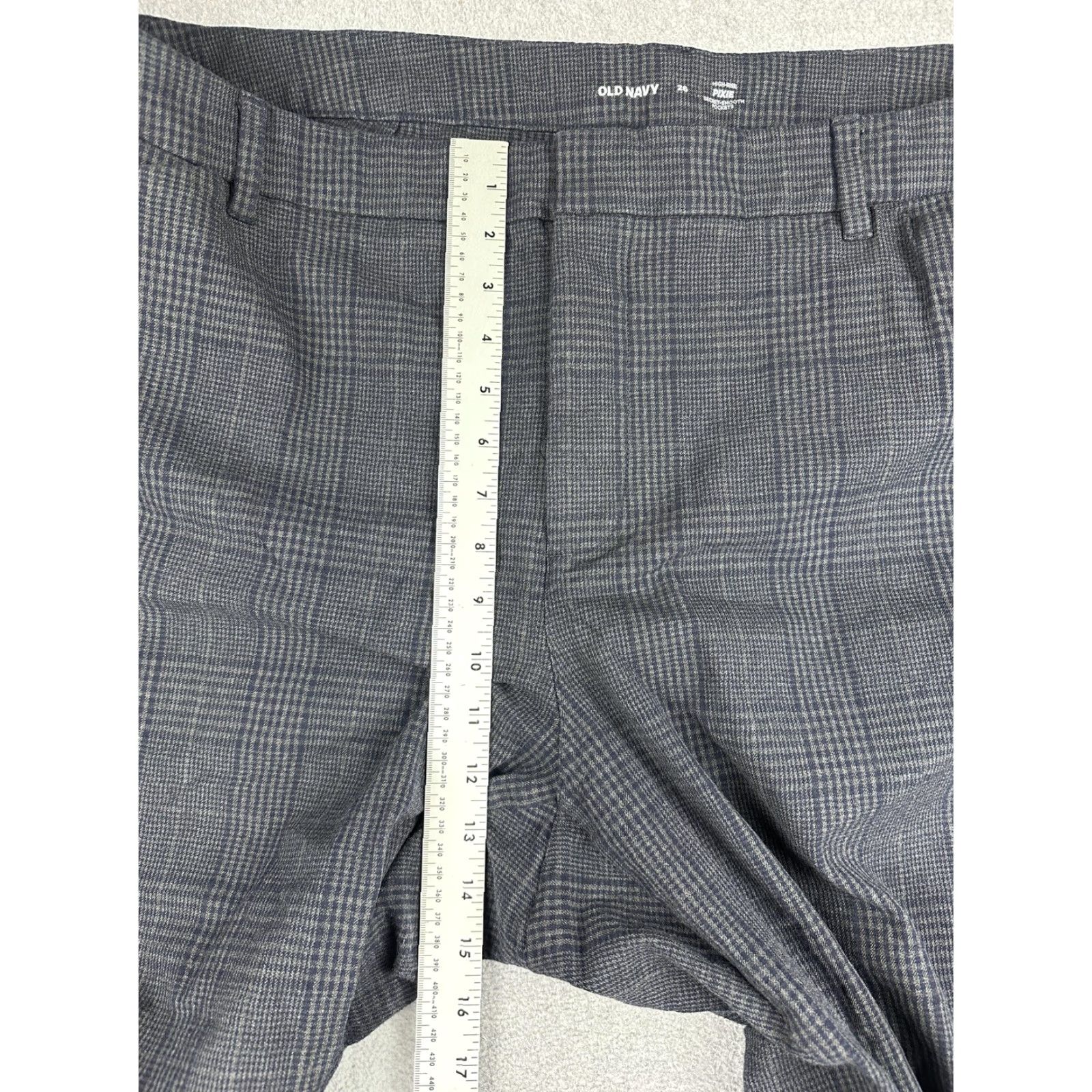 Old Navy Old Navy Womens Pants 26 Gray High Rise Pixie Ankle Slim Plaid Stretch Work Size 26" / US 2 / IT 38 - 5 Thumbnail