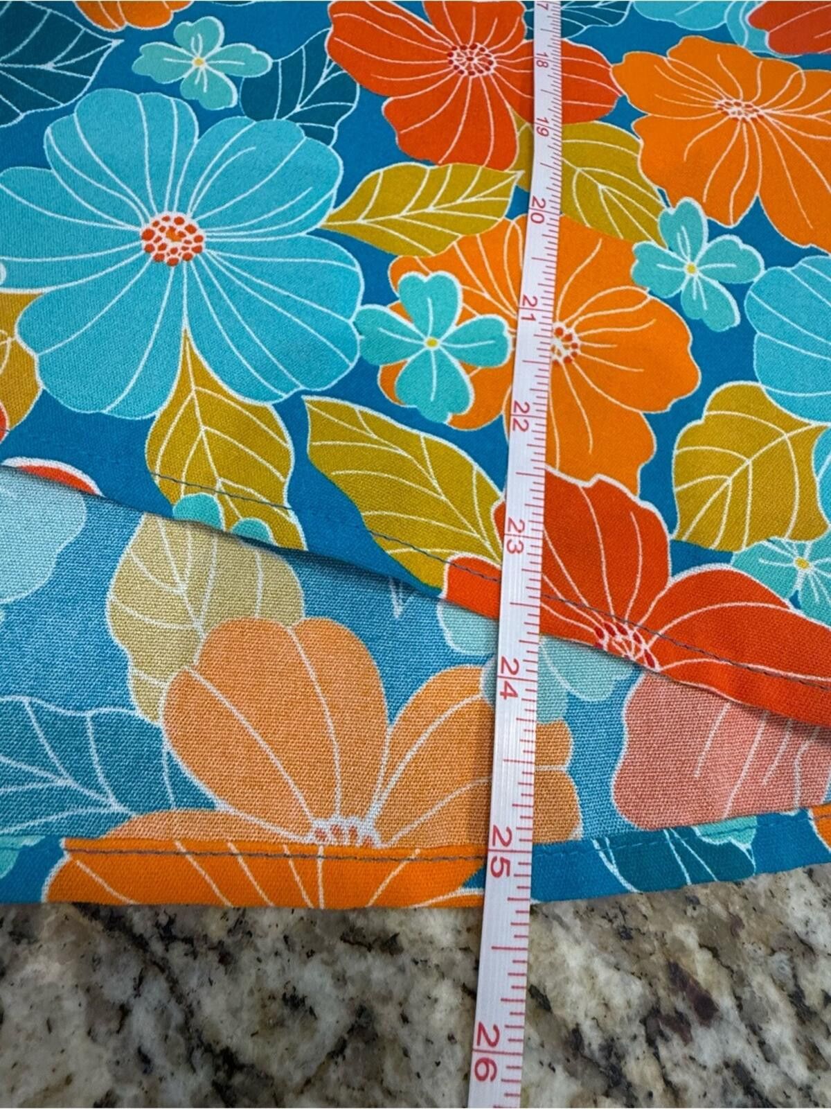 Other Haptics Hawaiian floral top V neck teal blue & orange SZ M Size M / US 6-8 / IT 42-44 - 8 Thumbnail