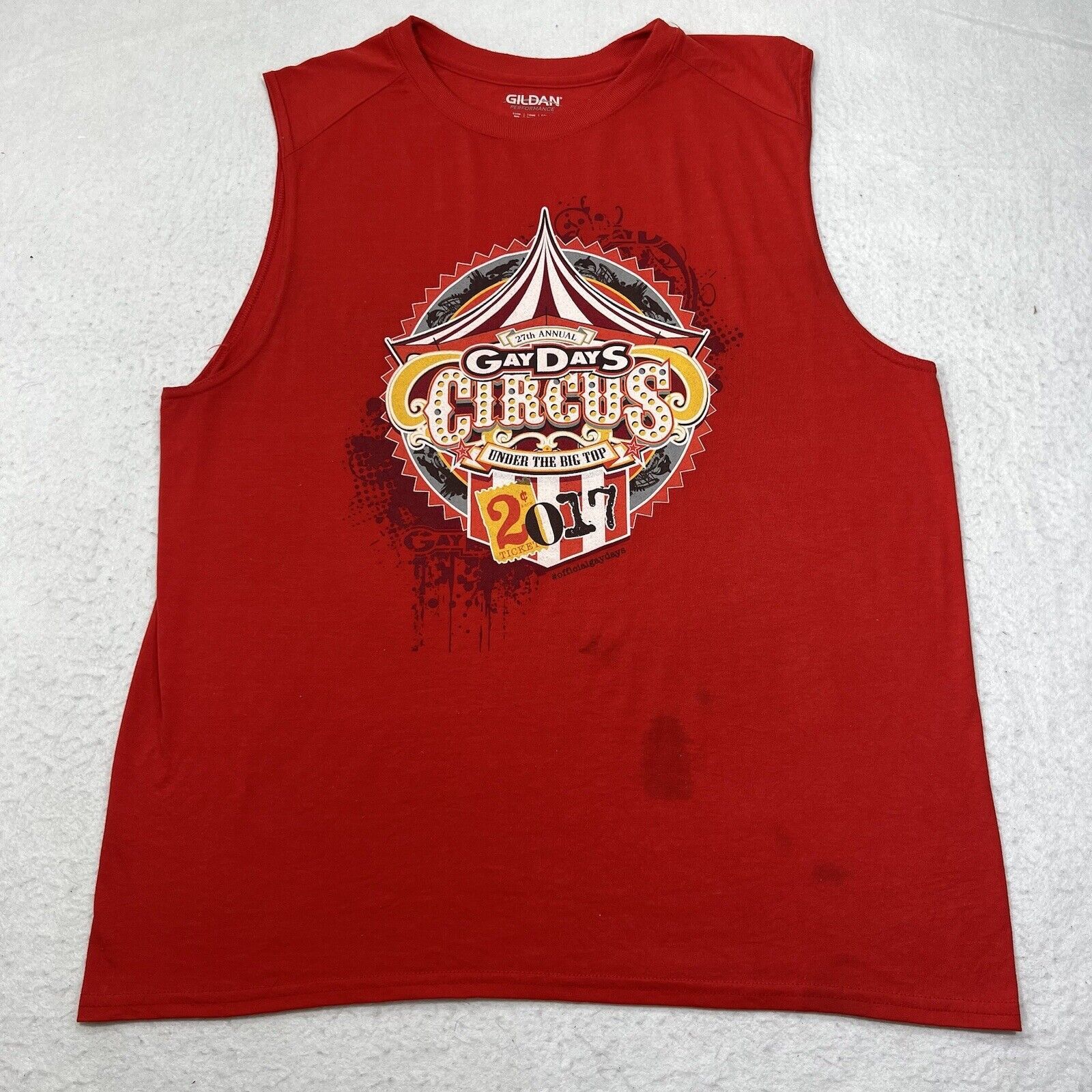 Gildan Gay Days Circus 2017 Orlando Pullover Tank Top Pride Tee Size US XL / EU 56 / 4 - 1 Thumbnail