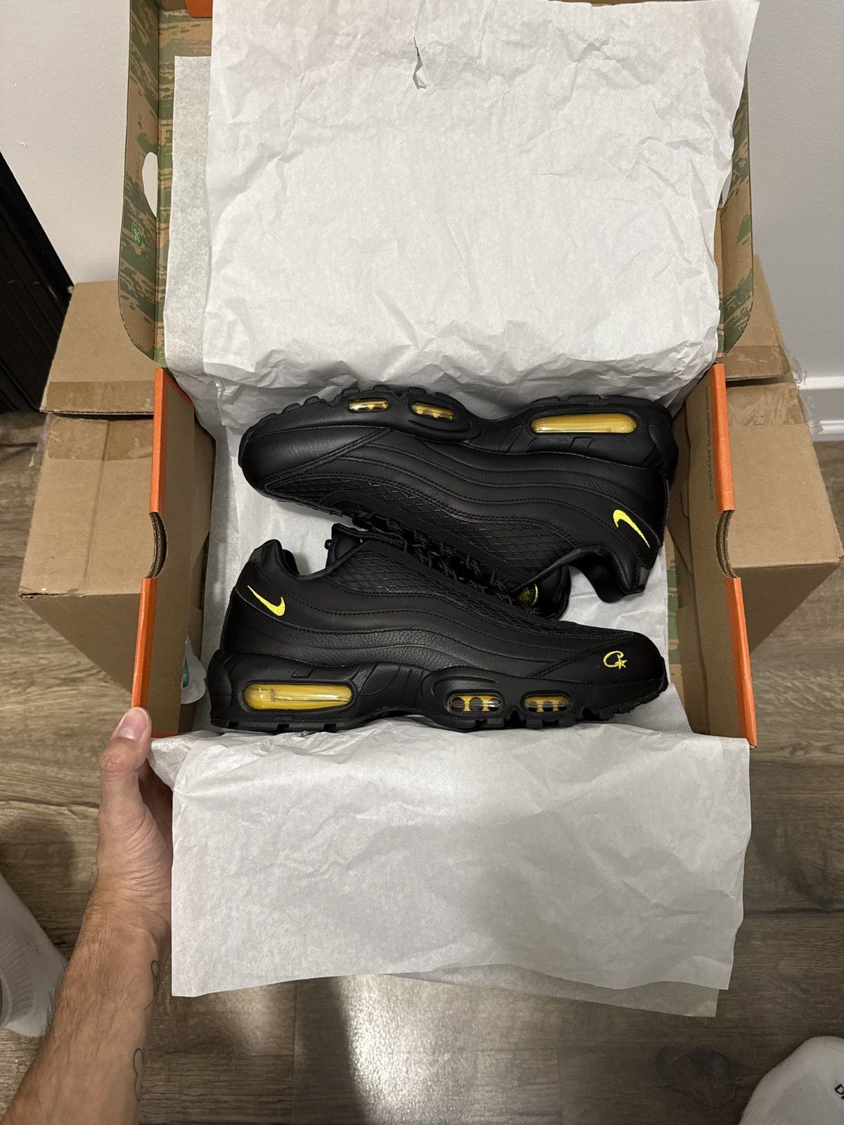 Nike Nike x Corteiz Air Max 95 Honey Black Size US 10 / EU 43 - 1 Thumbnail