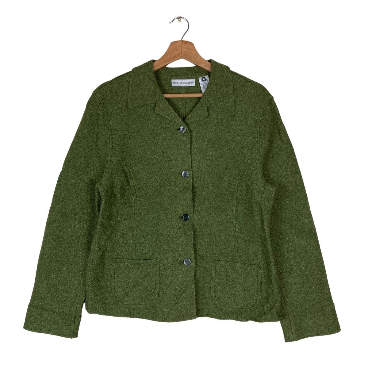 Vintage Vintage Valerie Stevens Flat Button Wool Light Jacket Size US S / EU 44-46 / 1 - 1 Thumbnail