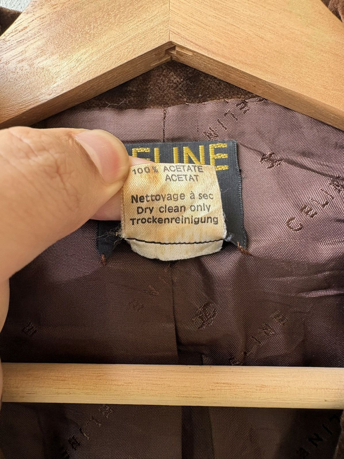 Celine Vintage 80s 90s Celine Paris brown velvet blazer Size US S / EU 44-46 / 1 - 7 Thumbnail