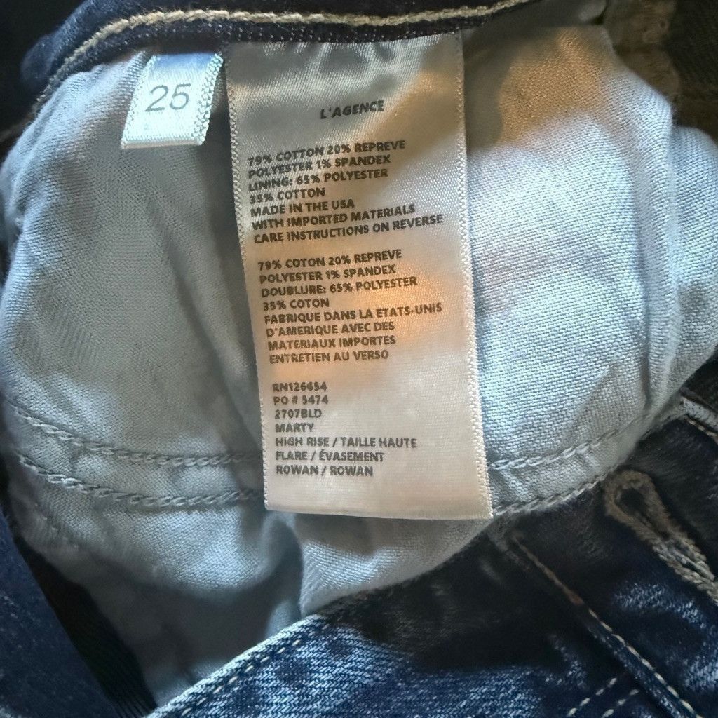 L'AGENCE Women's L’Agence Marty Jeans, Size 25, Blue Size 25" / US 0 / IT 36 - 10 Thumbnail