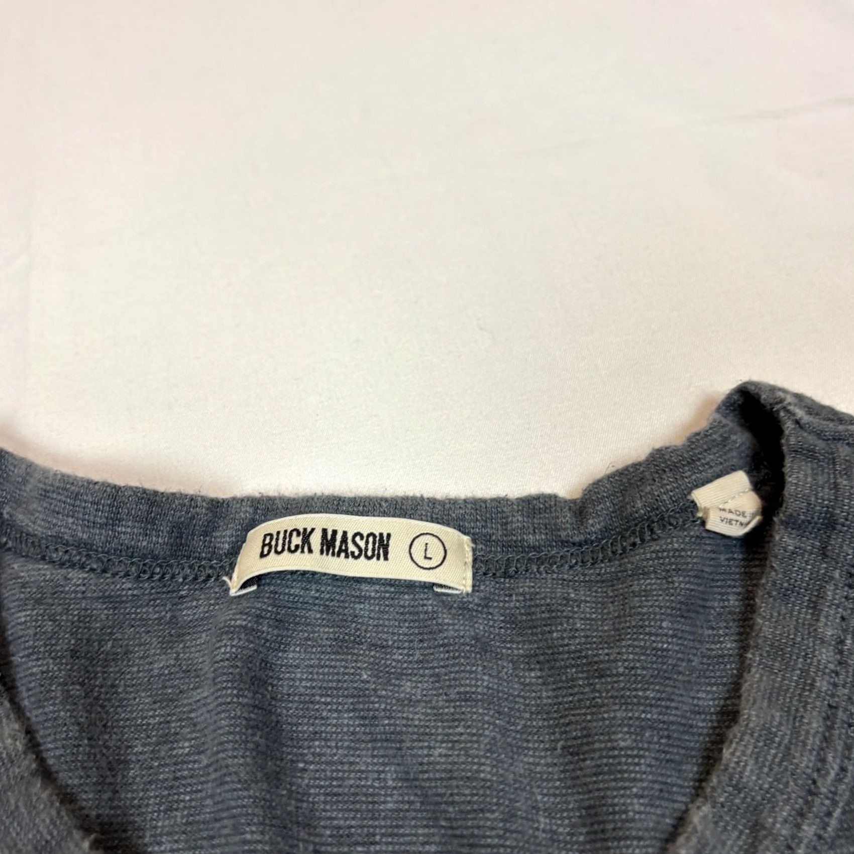 Buck Mason BUCK MASON Shirt Men's L Gray Classic Straight Hem Hemp Cotton Quiet Luxury Size US L / EU 52-54 / 3 - 4 Thumbnail