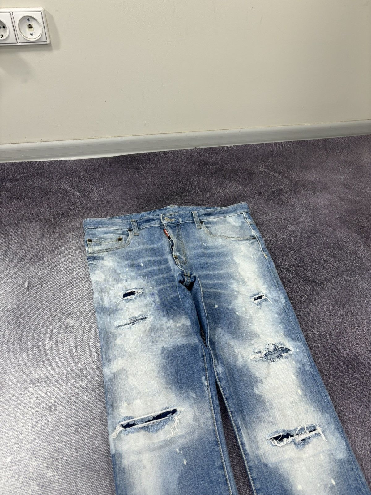 Dsquared2 Dsquared2 Light Blue Ripped Skinny Distressed Denim Jeans Size US 34 / EU 50 - 5 Thumbnail