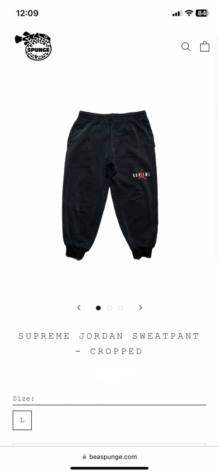 Jordan Brand × Supreme Supreme Jordan Sweatpants Owned by Salehe Bembury Size US 34 / EU 50 - 11 Thumbnail
