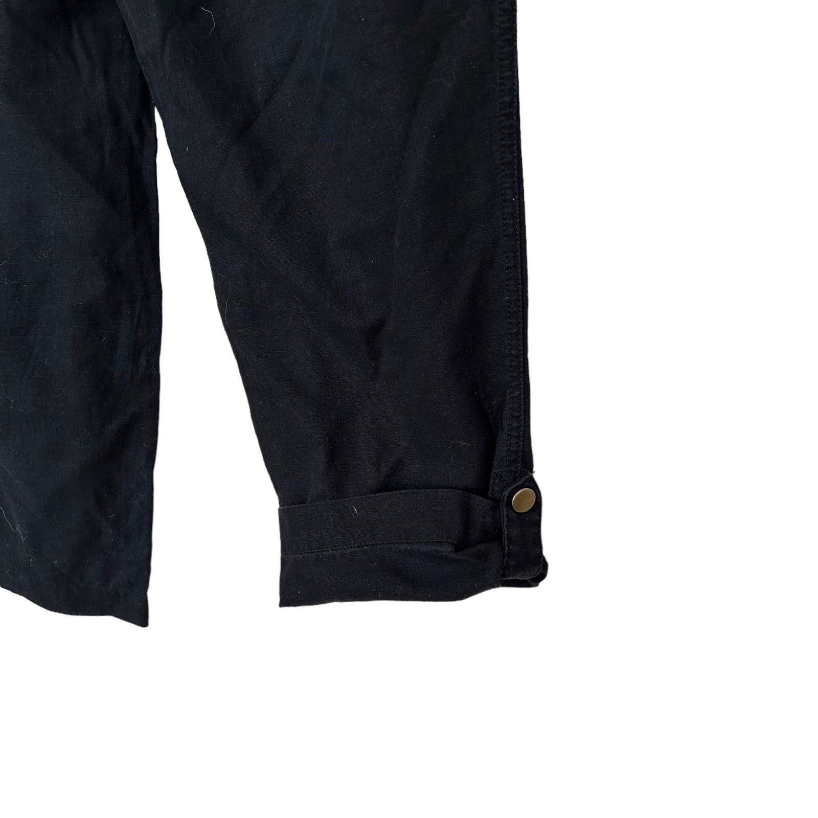 Other Maurices Black Linen Blend Capris Sz 5/6 Size 28" / US 6 / IT 42 - 3 Thumbnail