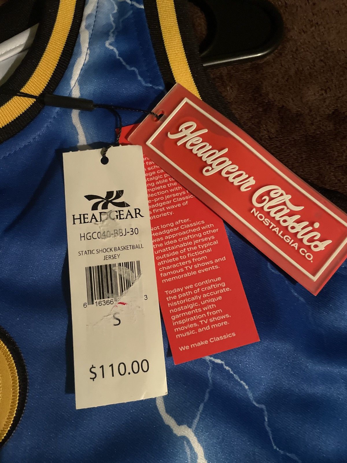 Other Brand new medium Blue Static Shock HGC basketball jersey Size US S / EU 44-46 / 1 - 6 Thumbnail