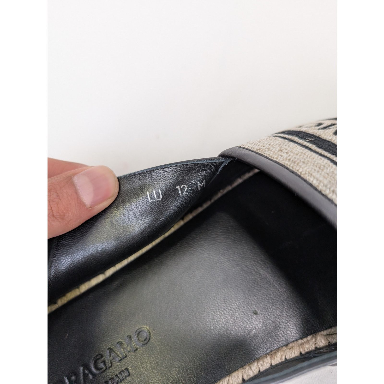 Salvatore Ferragamo o1rshd1 Jacquard canvas espadrilles shoe in multicolor Size US 12 / EU 45 - 15 Thumbnail