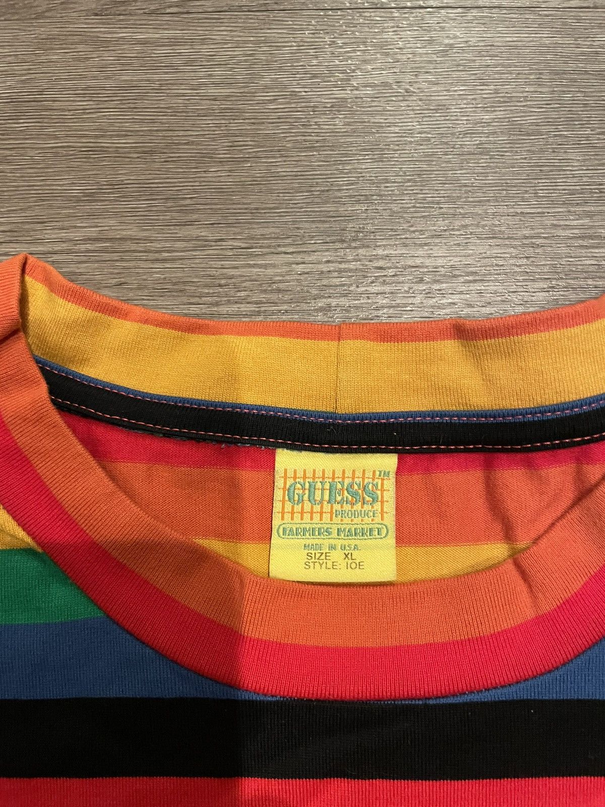 Guess Guess Originals Rainbow Striped tee Size US XL / EU 56 / 4 - 4 Thumbnail