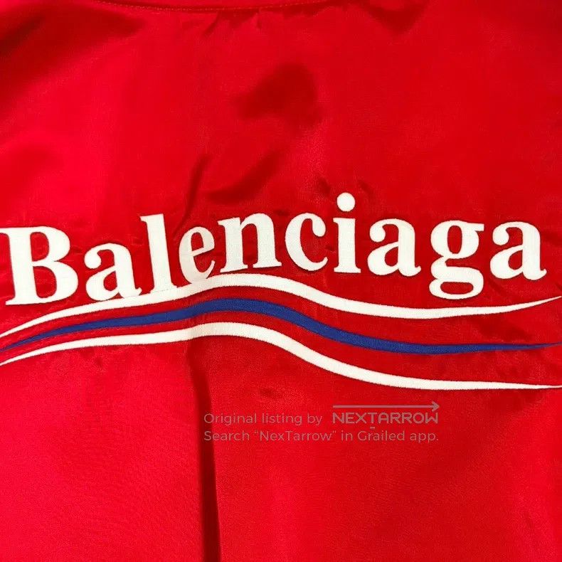 Balenciaga Balenciaga Red Letter Logo Printed Single-breasted Jacket Size US S / EU 44-46 / 1 - 7 Thumbnail