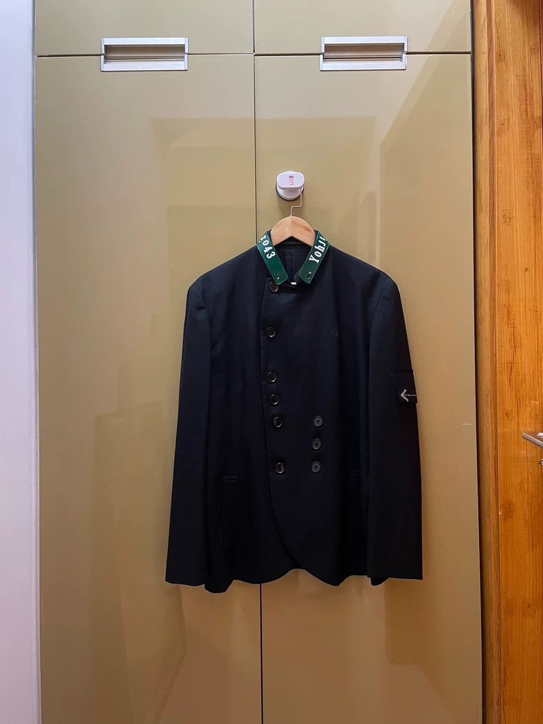 Yohji Yamamoto size 2 08AW double-breasted suit with green