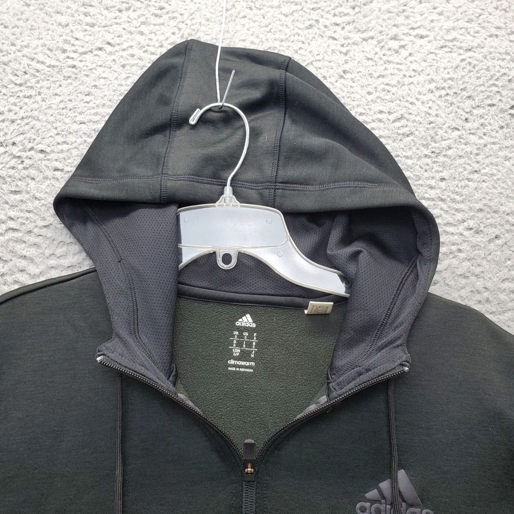 Adidas Adidas Essentials Hoodie Mens S Black Climawarm Lined Full Zip Long Sleeve Hooded Sweatshirt Size US S / EU 44-46 / 1 - 6 Thumbnail