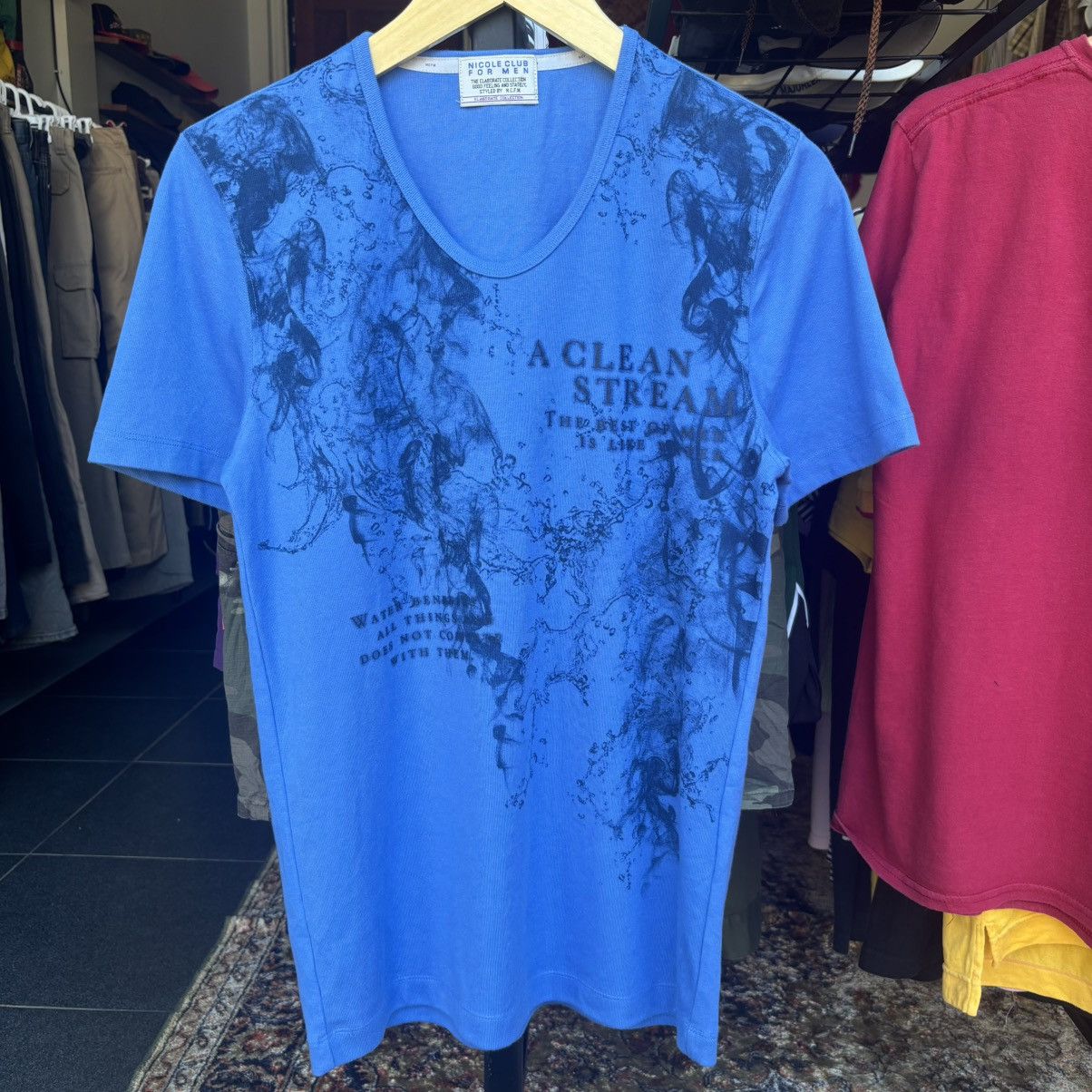 Nicole Club Y2K Nicole Club For Men Quotes Poem Style Blue Tee Size US M / EU 48-50 / 2 - 1 Thumbnail