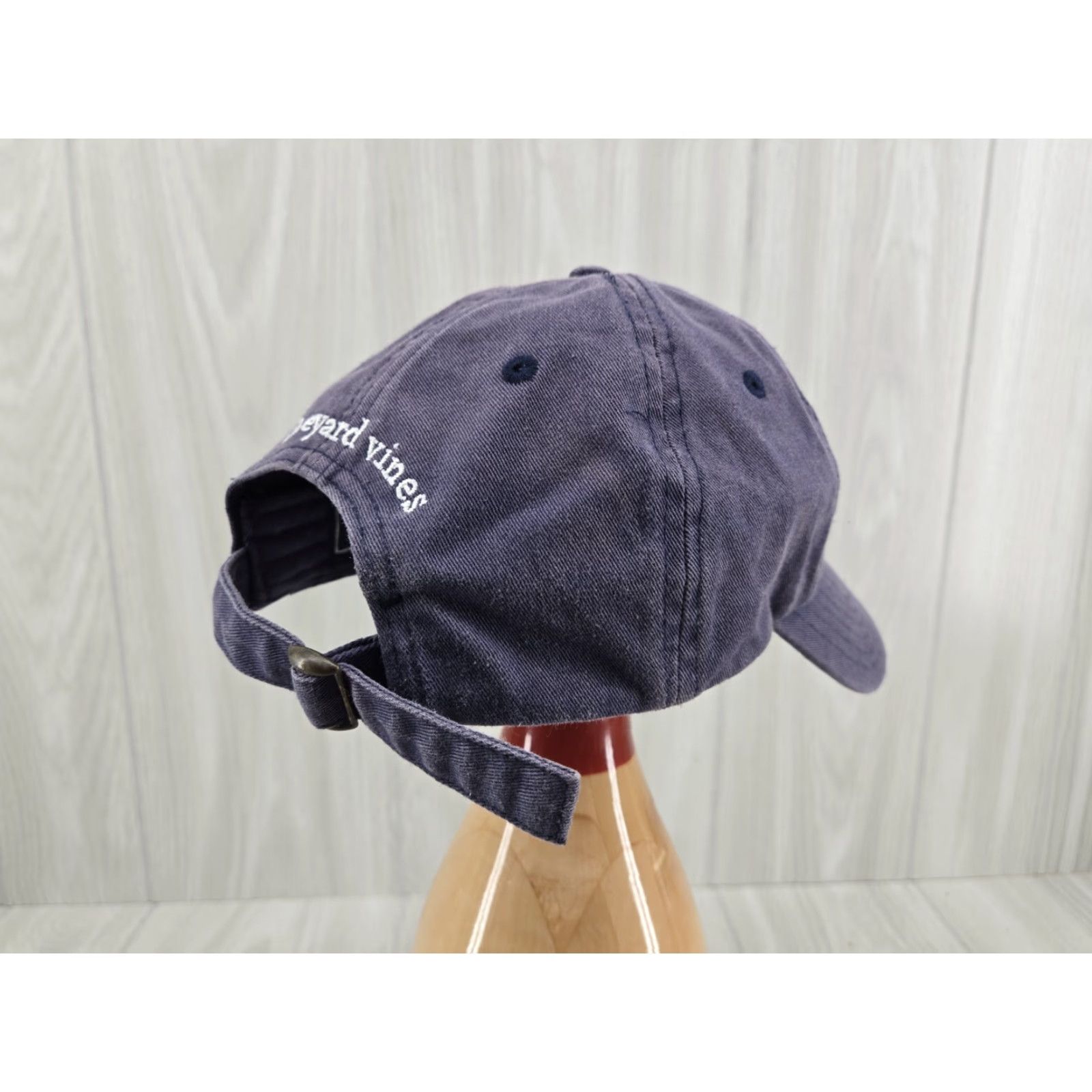 Vineyard Vines Vineyard Vines Distressed Adjustable Hat Cap Whale Blue Baseball Cap One Size Men Women Size ONE SIZE - 7 Thumbnail