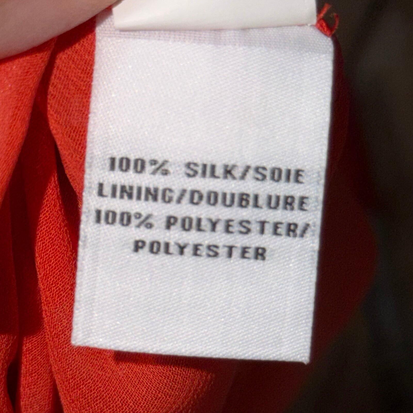 Diane von Furstenberg Diane von Furstenberg Medium Red Abstract Silk Blouse Size M / US 6-8 / IT 42-44 - 8 Thumbnail