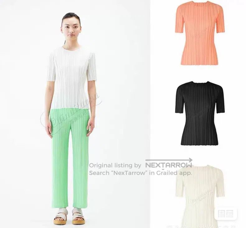Issey Miyake Issey Miyake size:one size Knitted short-sleeve top Size XXS / US 00 / IT 34 - 2 Thumbnail
