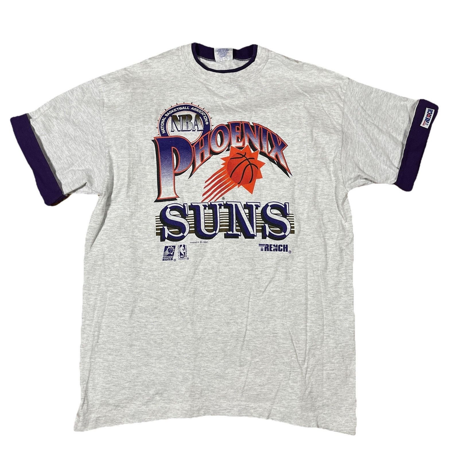 Vintage VTG 90s Phoenix Suns Mock Double Layer XL Single Stitch Tee Size US XL / EU 56 / 4 - 1 Thumbnail