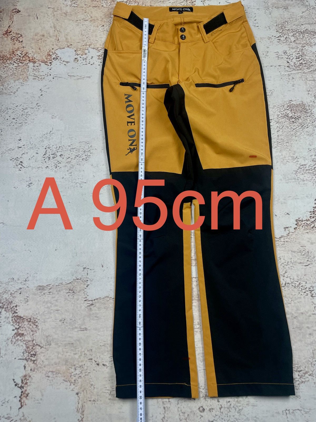 Other Move On 36-S Women’s Pants Black/Yellow, Hiking Trekking eg Size 27" / US 4 / IT 40 - 5 Thumbnail