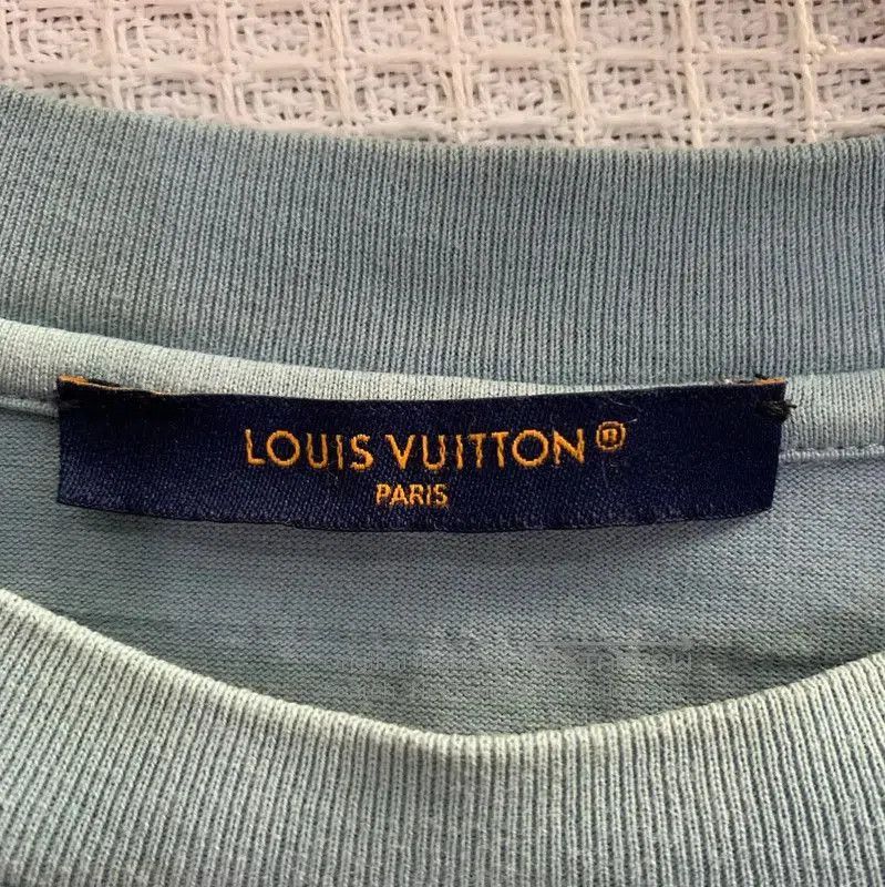 Louis Vuitton Louis Vuitton Light Blue Cotton Short Sleeve Tee . Size US S / EU 44-46 / 1 - 5 Thumbnail
