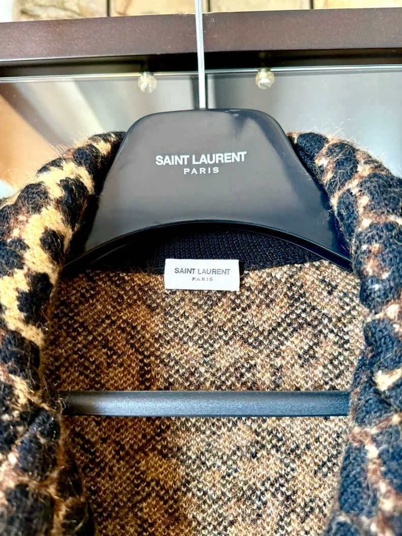Saint Laurent Paris Saint Laurent Paris 20fw catwalk leopard knit cardigan coa Size US M / EU 48-50 / 2 - 3 Thumbnail