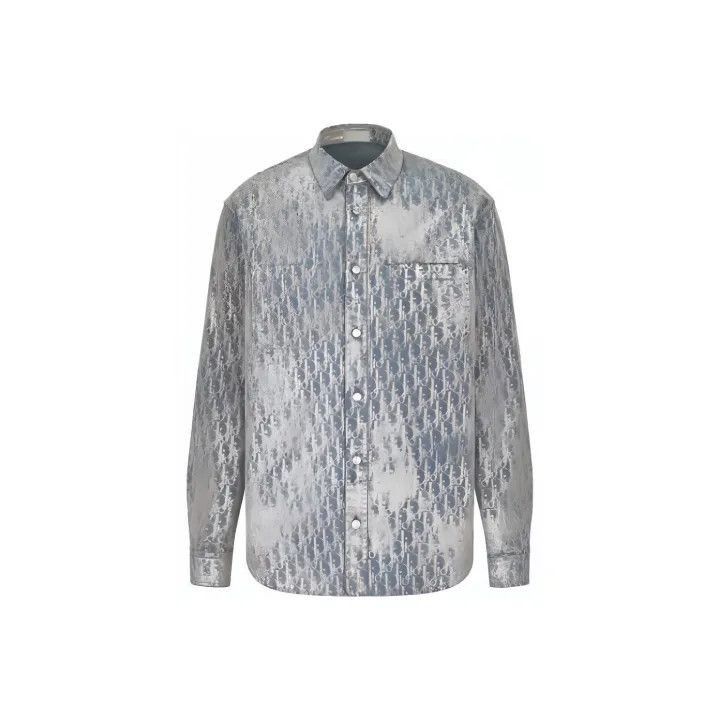 Dior Dior Dior SS23 Logo Long Sleeve Shirt for Men 0079-2507 Size US M / EU 48-50 / 2 - 1 Thumbnail